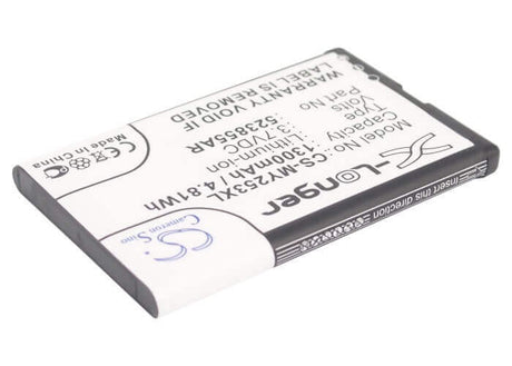 3.7V, Li-ion, 1300mAh, SmartPhone battery fits Sagem, P/n 523855ar, 253491226, Alium, 4.81Wh Mobile, SmartPhone Cameron Sino Technology Limited (Smartphone)