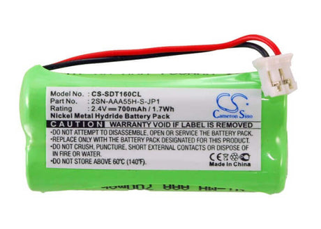 2.4V, Ni-MH, 700mAh, Cordless Phone battery fits Sagem, 2sn-aaa55h-s-jp1, D16t, D16t Duo, 1.68Wh Cordless Phone Cameron Sino Technology Limited (Cordless Phone)