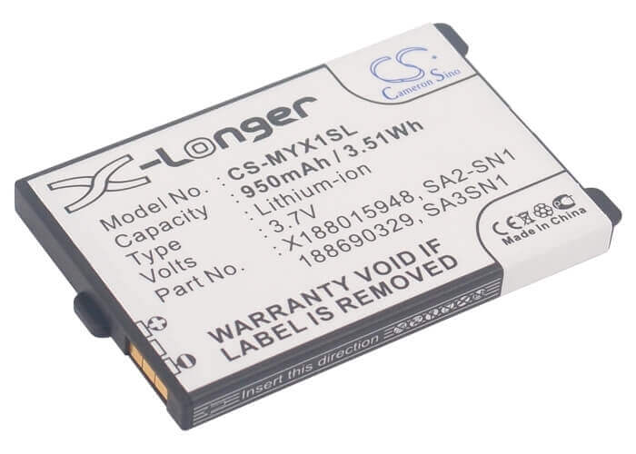 3.7V, Li-ion, 950mAh, SmartPhone battery fits Sagem, 188015948, My-x1, Myx2-2, 3.52Wh Mobile, SmartPhone Cameron Sino Technology Limited (Suspended)