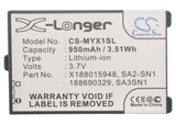 3.7V, Li-ion, 950mAh, SmartPhone battery fits Sagem, 188015948, My-x1, Myx2-2, 3.52Wh Mobile, SmartPhone Cameron Sino Technology Limited (Suspended)