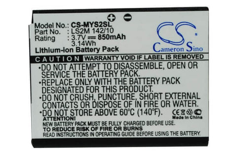 3.7V, Li-ion, 850mAh, SmartPhone battery fits Sagem, 179134831, P-phone, Puma Phone, 3.15Wh Mobile, SmartPhone Cameron Sino Technology Limited (Suspended)