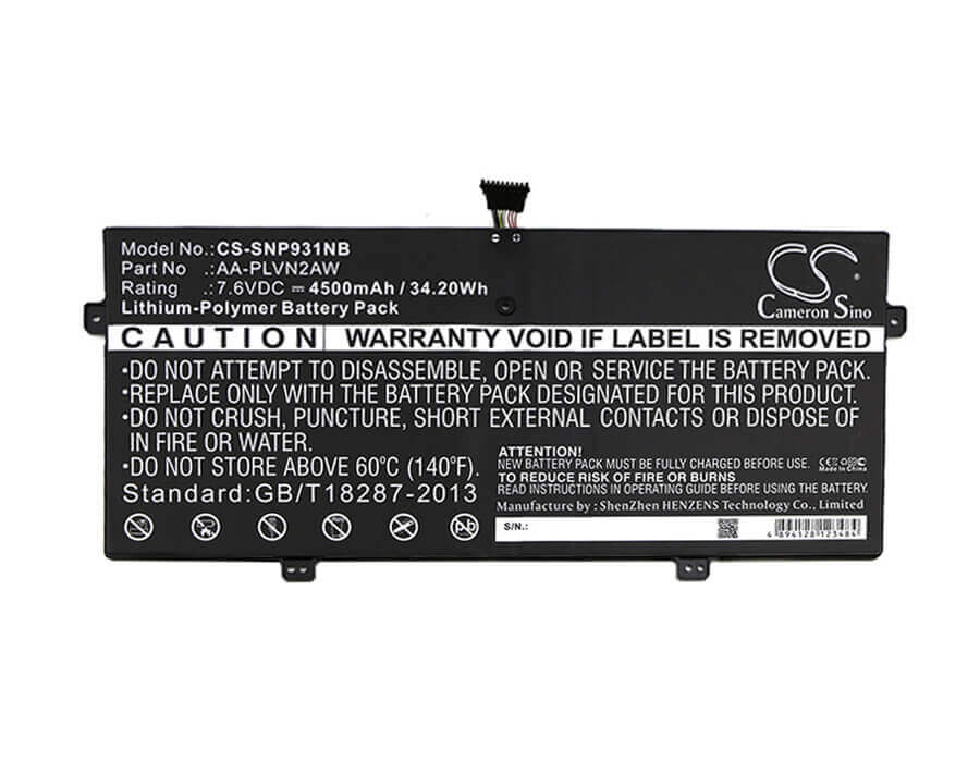 Battery For Samsung, 930x2k-k01, 930x2k-k01cn, Ativ Book 9 12.2" 7.6v, 4500mah - 34.20wh Notebook, Laptop Cameron Sino Technology Limited (Suspended)   