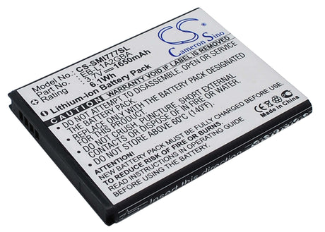 3.7V, Li-ion, 1650mAh, SmartPhone battery fits Samsung, At&t, Eb-l1a2gb, Galaxy S Ii, Sgh-i777, 6.11Wh Mobile, SmartPhone Cameron Sino Technology Limited (Smartphone)