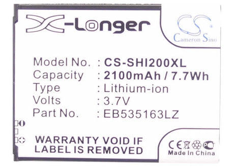 3.7V, Li-ion, 2100mAh, Mobile, SmartPhone battery fits Metropcs, Samsung, Bat1121, Admire, Admire 4g, 7.77Wh Mobile, SmartPhone Cameron Sino Technology Limited (Smartphone)