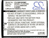 3.7V, Li-ion, 600mAh, Camera battery fits Samsung, Bp88b, Ec-mv900fbpwus, Mv900, 2.22Wh Camera Cameron Sino Technology Limited (Camera)