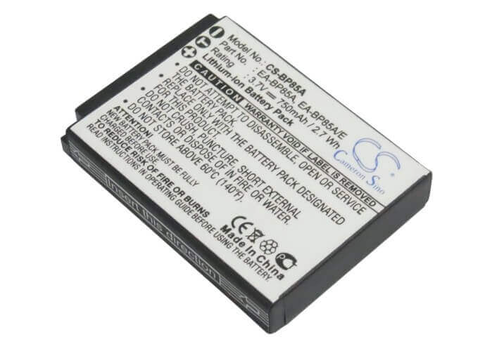3.7V, Li-ion, 750mAh, Camera battery fits Samsung, Bp85a, Ec-sh100zbpbus, Ec-sh100zbprus, 2.775Wh Camera Cameron Sino Technology Limited (Camera)