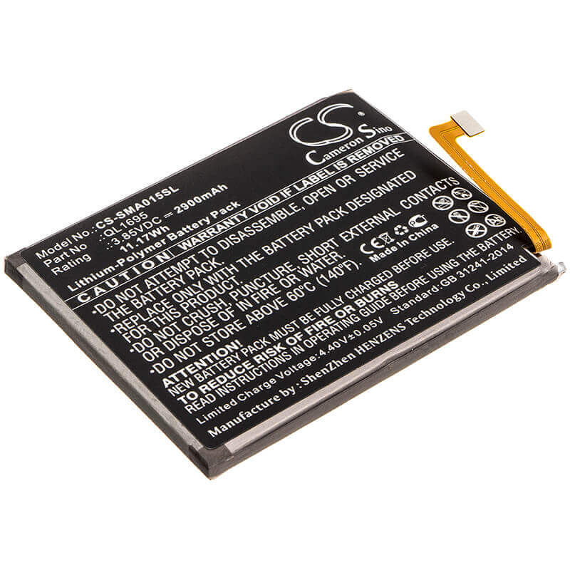 3.85V, Li-Polymer, 2900mAh, SmartPhone battery fits Samsung, Ql1695, Galaxy A01, Galaxy A01 2019, 11.17Wh Mobile, SmartPhone Cameron Sino Technology Limited (Smartphone)