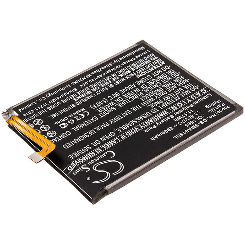 3.85V, Li-Polymer, 2900mAh, SmartPhone battery fits Samsung, Ql1695, Galaxy A01, Galaxy A01 2019, 11.17Wh Mobile, SmartPhone Cameron Sino Technology Limited (Smartphone)