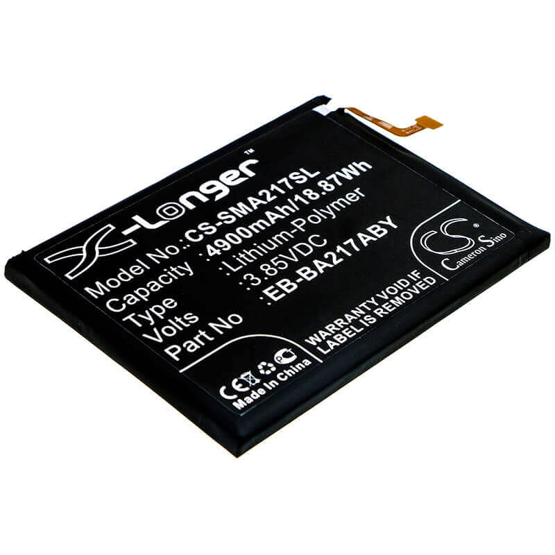 3.85V, Li-Polymer, 4900mAh, SmartPhone battery fits Samsung, Eb-ba217aby, Galaxy A21s 2020, Sm-a125f, 18.87Wh Mobile, SmartPhone Cameron Sino Technology Limited (Smartphone)
