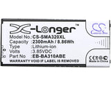 3.85V, Li-ion, 2300mAh, SmartPhone battery fits Samsung, Eb-ba310abe, Galaxy A3 2016, Galaxy A3 2016 Duos Lte, 8.86Wh Mobile, SmartPhone Cameron Sino Technology Limited (Smartphone)