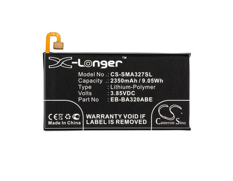 3.85V, Li-Polymer, 2350mAh, SmartPhone battery fits Samsung, Eb-ba320abe, Galaxy A3 2017, Galaxy A3 2017 4g, 9.05Wh Mobile, SmartPhone Cameron Sino Technology Limited (Smartphone)