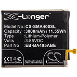 3.85V, Li-Polymer, 3000mAh, SmartPhone battery fits Samsung, Eb-ba405abe, Galaxy A40, Galaxy A40 2019, 11.55Wh Mobile, SmartPhone Cameron Sino Technology Limited (Smartphone)