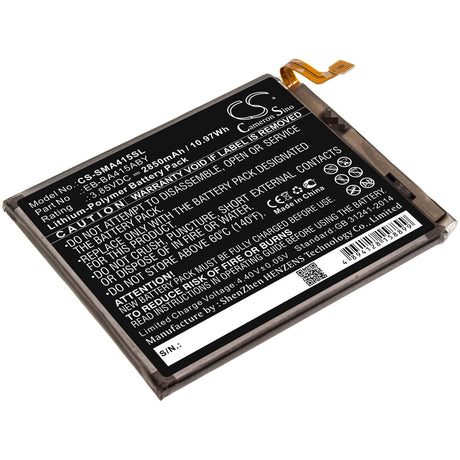 3.85V, Li-Polymer, 2850mAh, SmartPhone battery fits Samsung, Eb-ba415aby, Galaxy A41 2020, Sc-41a, 10.97Wh Mobile, SmartPhone Cameron Sino Technology Limited (Smartphone)