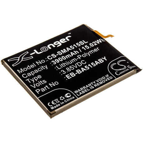 3.85V, Li-Polymer, 3900mAh, SmartPhone battery fits Samsung, Eb-ba515abe, Galaxy A51 2019, Sm-a515f/dsm, 15.02Wh Mobile, SmartPhone Cameron Sino Technology Limited (Smartphone)