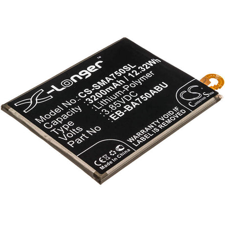 3.85V, Li-Polymer, 3200mAh, SmartPhone battery fits Samsung, Eb-ba750abe, Galaxy A10, Galaxy A7 2018, 12.32Wh Mobile, SmartPhone Cameron Sino Technology Limited (Smartphone)