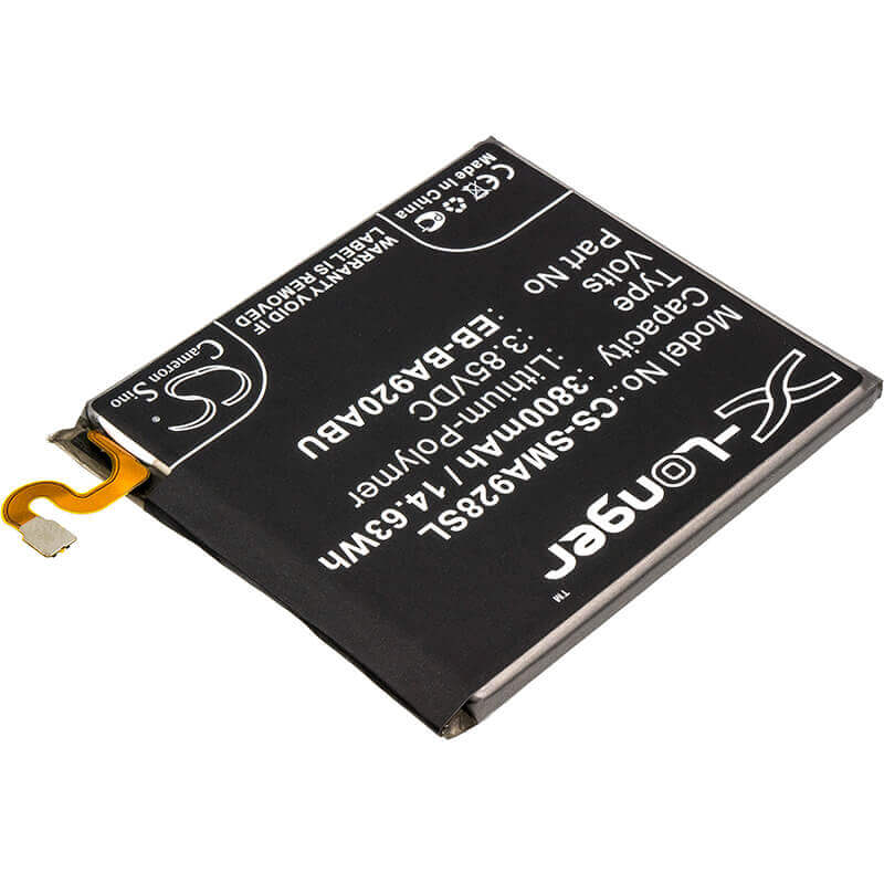 3.85V, Li-Polymer, 3800mAh, SmartPhone battery fits Samsung, Eb-ba920abe, Galaxy A9 2018, Galaxy A9 2018 Td-lte, 14.63Wh Mobile, SmartPhone Cameron Sino Technology Limited (Smartphone)