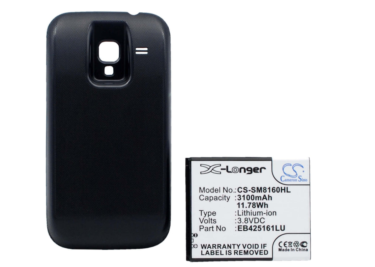 3.8V, Li-ion, 3500mAh, SmartPhone battery fits Samsung, Eb425161lu, Galaxy Ace 2, Galaxy Ace2, 13.3Wh Mobile, SmartPhone Cameron Sino Technology Limited (Suspended)