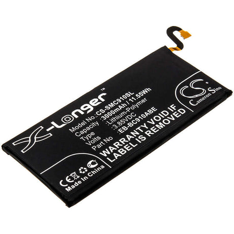 3.85V, Li-Polymer, 3000mAh, SmartPhone battery fits Samsung, Eb-bc910abe, Galaxy C10 Pro, Galaxy C910, 11.55Wh Mobile, SmartPhone Cameron Sino Technology Limited (Smartphone)