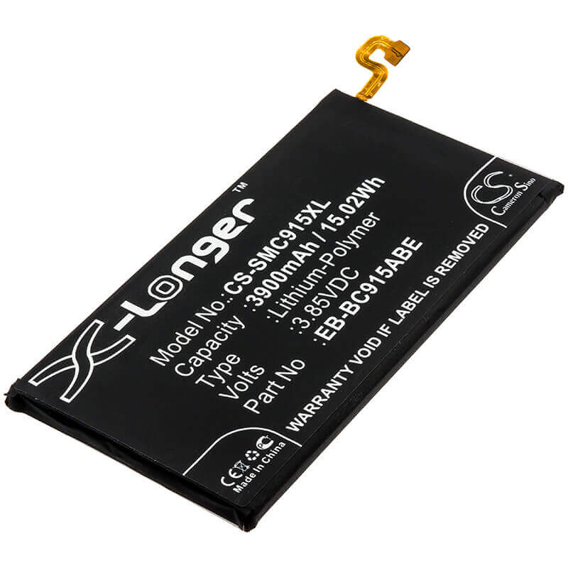 3.85V, Li-Polymer, 3900mAh, SmartPhone battery fits Samsung, Eb-bc915abe, Galaxy C10, Sm-c9150, 15.02Wh Mobile, SmartPhone Cameron Sino Technology Limited (Smartphone)