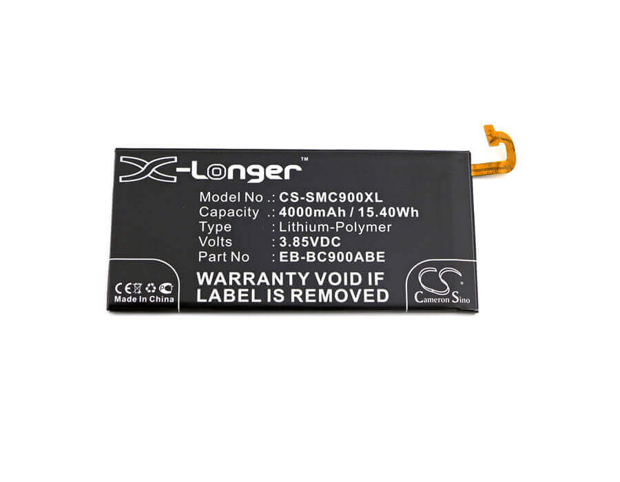 3.85V, Li-Polymer, 4000mAh, SmartPhone battery fits Samsung, Eb-bc900aba, Galaxy C9 Pro, Galaxy C9 Pro Duos, 15.4Wh Mobile, SmartPhone Cameron Sino Technology Limited (Smartphone)