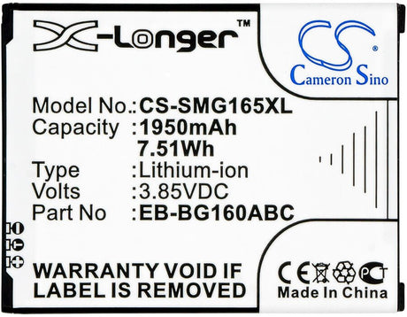 Battery For Samsung, Galaxy Folder 2, Galaxy Folder 2 Dual Sim 3.85v, 1950mah - 7.51wh Batteries for Electronics Cameron Sino Technology Limited (Suspended)   