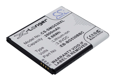 3.8V, Li-ion, 2600mAh, SmartPhone battery fits Samsung, Bg530cbu, Emerge J3, Express Prime 2, 9.88Wh Mobile, SmartPhone Cameron Sino Technology Limited (Smartphone)