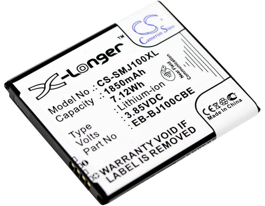 3.85V, Li-ion, 1850mAh, SmartPhone battery fits Samsung, (Black),Eb-bj100bbe, Galaxy J1, Galaxy J1 4g, 7.12Wh Mobile, SmartPhone Cameron Sino Technology Limited (Smartphone)
