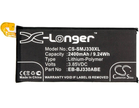 3.85V, Li-Polymer, 2400mAh, SmartPhone battery fits Samsung, Eb-bj330abe, Galaxy J3 2017, Galaxy J3 2017 Td-lte, 9.24Wh Mobile, SmartPhone Cameron Sino Technology Limited (Smartphone)