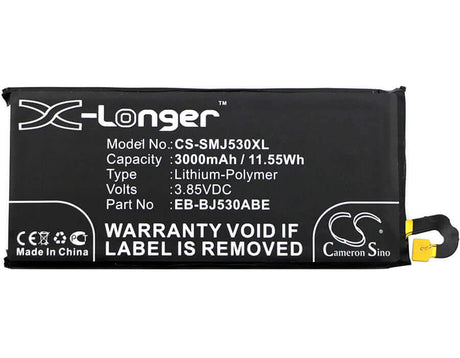3.85V, Li-Polymer, 3000mAh, SmartPhone battery fits Samsung, Eb-bj530abe, Galaxy J5 2017, Galaxy J5 2017 Duos Td-lte, 11.55Wh Mobile, SmartPhone Cameron Sino Technology Limited (Smartphone)