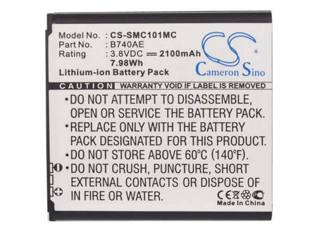 3.8V, Li-ion, 2100mAh, Camera battery fits Samsung, B740ac, Galaxy K, Galaxy S4 Zoom Lte, 7.98Wh Camera Cameron Sino Technology Limited (Camera)
