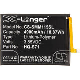 3.85V, Li-Polymer, 4900mAh, SmartPhone battery fits Samsung, Gh81-18734a, Galaxy M11, Galaxy M11 2020, 18.87Wh Mobile, SmartPhone Cameron Sino Technology Limited (Smartphone)
