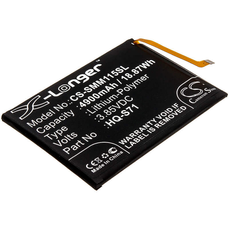 3.85V, Li-Polymer, 4900mAh, SmartPhone battery fits Samsung, Gh81-18734a, Galaxy M11, Galaxy M11 2020, 18.87Wh Mobile, SmartPhone Cameron Sino Technology Limited (Smartphone)