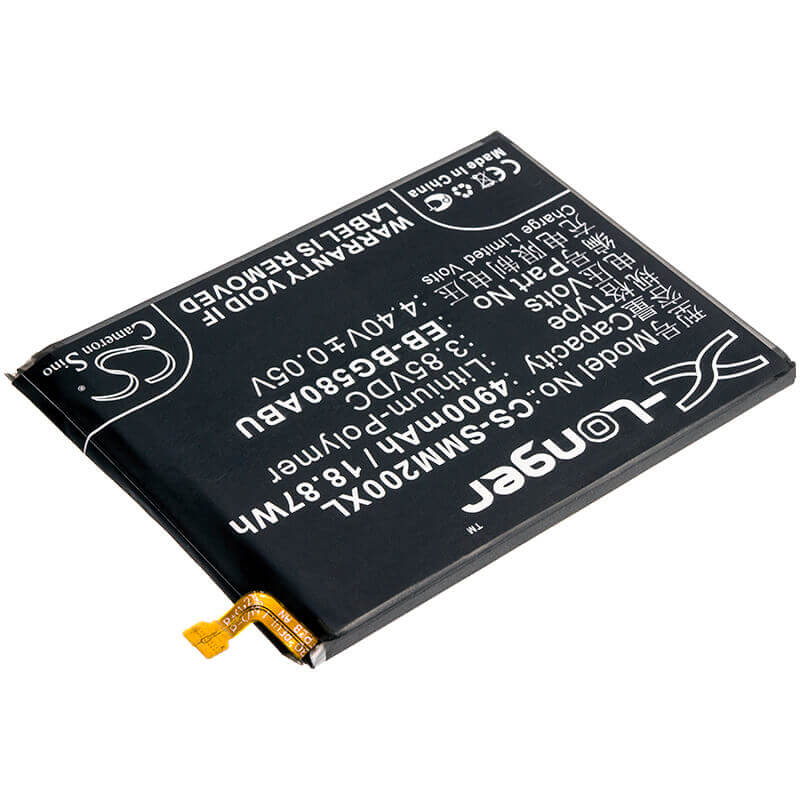 3.85V, Li-Polymer, 4900mAh, SmartPhone battery fits Samsung, Eb-bg580abu, Galaxy A40s, Galaxy A40s 2019, 18.87Wh Mobile, SmartPhone Cameron Sino Technology Limited (Smartphone)