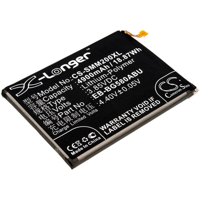 3.85V, Li-Polymer, 4900mAh, SmartPhone battery fits Samsung, Eb-bg580abu, Galaxy A40s, Galaxy A40s 2019, 18.87Wh Mobile, SmartPhone Cameron Sino Technology Limited (Smartphone)