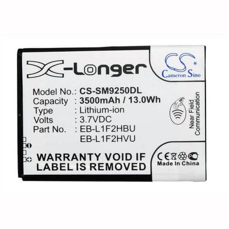 3.7V, Li-ion, 3500mAh, SmartPhone battery fits Samsung, (V1),Eb-l1f2hbu, Galaxy Nexus, Gt-i9250, 12.95Wh Mobile, SmartPhone Cameron Sino Technology Limited (Smartphone)