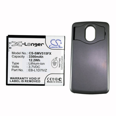 3.7V, Li-ion, 3300mAh, Mobile, SmartPhone battery fits Samsung, Verizon, Eb-l1d7ivz, Galaxy Nexus I515, Nexus 4g Lte, 12.21Wh Mobile, SmartPhone Cameron Sino Technology Limited (Smartphone)