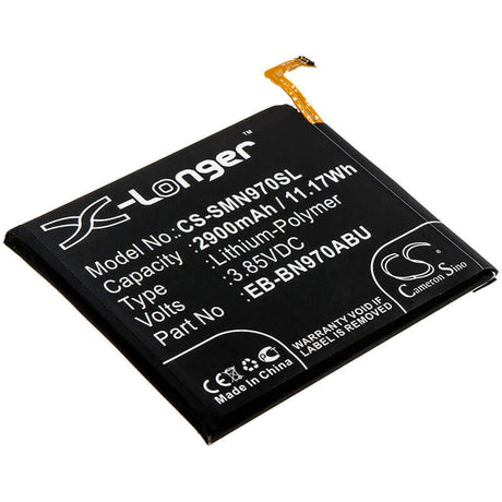 3.85V, Li-Polymer, 2900mAh, SmartPhone battery fits Samsung, Eb-bn970abu, Galaxy Note 10, Sm-n9700, 11.17Wh Mobile, SmartPhone Cameron Sino Technology Limited (Smartphone)