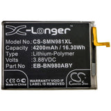 3.88V, Li-Polymer, 4200mAh, SmartPhone battery fits Samsung, Eb-bn980aby, Galaxy Note 20, Galaxy Note 20 5g, 16.3Wh Mobile, SmartPhone Cameron Sino Technology Limited (Smartphone)