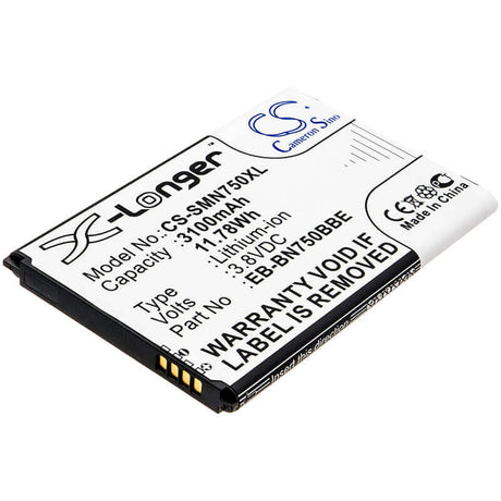 3.8V, Li-ion, 3100mAh, SmartPhone battery fits Samsung, (V2),Eb-bn750bbc, Galaxy Note 3 Mini, Galaxy Note 3 Neo, 11.78Wh Mobile, SmartPhone Cameron Sino Technology Limited (Smartphone)
