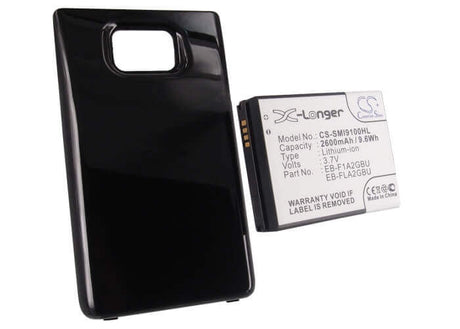 3.7V, Li-ion, 2600mAh, SmartPhone battery fits Samsung, (Black),Eb-f1a2gbu, Galaxy S Ii, Galaxy S2, 9.62Wh Mobile, SmartPhone Cameron Sino Technology Limited (Smartphone)