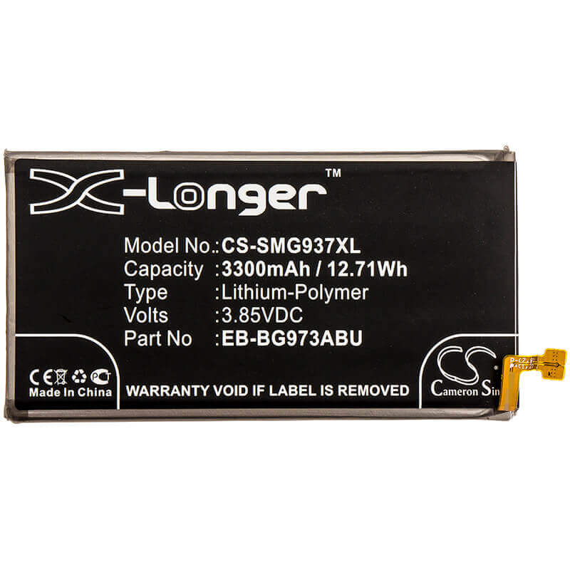 3.85V, Li-Polymer, 3300mAh, SmartPhone battery fits Samsung, Eb-bg973abu, Galaxy S10, Sm-g973, 12.71Wh Mobile, SmartPhone Cameron Sino Technology Limited (Smartphone)