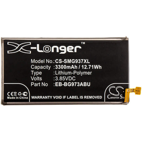 3.85V, Li-Polymer, 3300mAh, SmartPhone battery fits Samsung, Eb-bg973abu, Galaxy S10, Sm-g973, 12.71Wh Mobile, SmartPhone Cameron Sino Technology Limited (Smartphone)