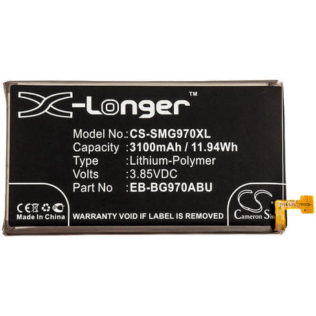 3.85V, Li-Polymer, 3100mAh, SmartPhone battery fits Samsung, Eb-bg970abu, Galaxy S10e, Sm-g9708/ds, 11.94Wh Mobile, SmartPhone Cameron Sino Technology Limited (Smartphone)