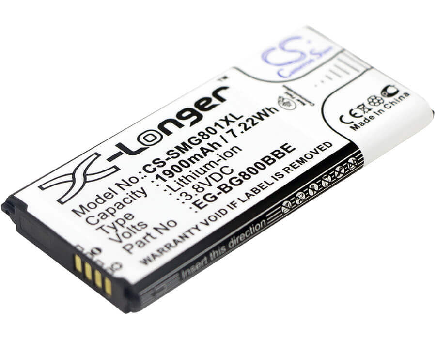 3.8V, Li-ion, 1900mAh, SmartPhone battery fits Samsung, Eb-bg800bbe, Galaxy S5 Dx, Galaxy S5 Mini, 7.22Wh Mobile, SmartPhone Cameron Sino Technology Limited (Smartphone)