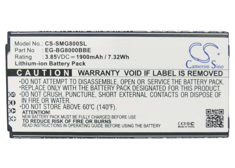 3.85V, Li-ion, 1900mAh, SmartPhone battery fits Samsung, Eb-bg800bbe, Galaxy S5 Dx, Galaxy S5 Mini, 7.32Wh Mobile, SmartPhone Cameron Sino Technology Limited (Smartphone)