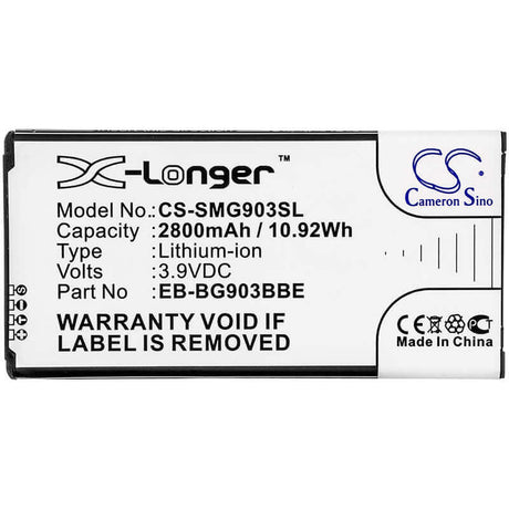 3.9V, Li-ion, 2800mAh, SmartPhone battery fits Samsung, (V2),Eb-bg903bba, Galaxy S5 Neo, Galaxy S5 Neo Duos, 10.92Wh Mobile, SmartPhone Cameron Sino Technology Limited (Smartphone)