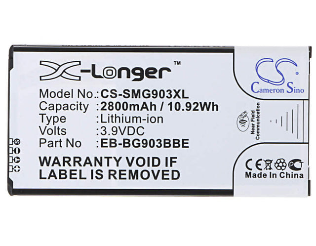 SmartPhone Battery For Samsung Galaxy S5 Neo, Sm-g903fd, Replaces Eb-bg903bbu 3.9v, 2800mah - 10.92wh Mobile, SmartPhone Cameron Sino Technology Limited (Smartphone)