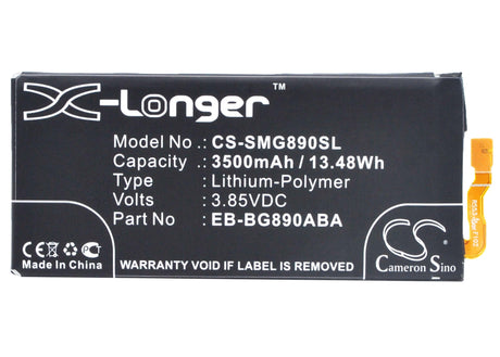 3.85V, Li-Polymer, 3500mAh, SmartPhone battery fits Samsung, Eb-bg890aba, Galaxy S6 Active, Galaxy S6 Active Lte-a, 13.48Wh Mobile, SmartPhone Cameron Sino Technology Limited (Smartphone)