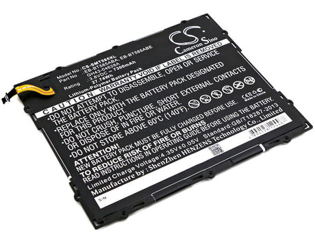 3.8V, Li-Polymer, 7300mAh, Tablet battery fits Samsung, Eb-bt585aba, Galaxy Tab A 10.1 2016 Td-lte, Galaxy Tab A 10.1 2016 Wifi, 27.74Wh Tablet Cameron Sino Technology Limited