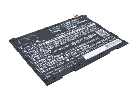 3.8V, Li-Polymer, 6000mAh, Tablet battery fits Samsung, Eb-bt550aba, Galaxy Tab A 9.7, Galaxy Tab A Plus 9.7 Wifi, 22.80Wh Tablet Cameron Sino Technology Limited